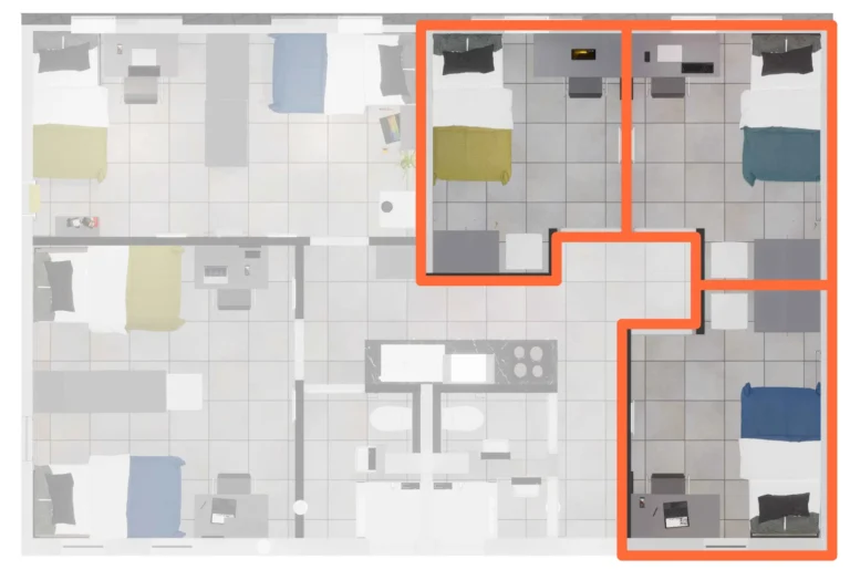 Single Rooms at Fountains View